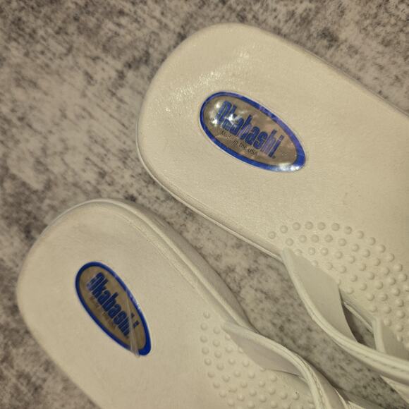 Okabashi Shoes Womens Medium White Slide Sandals USA Comfort Slip On Mules - Picture 2 of 7